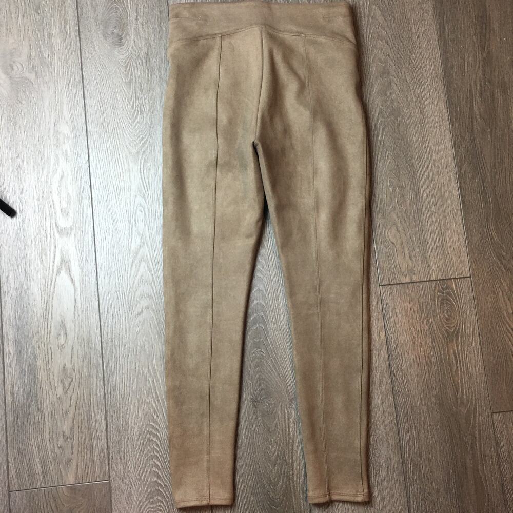 Spanx Faux Suede Tan Camel Carmel Leggings Size Medium